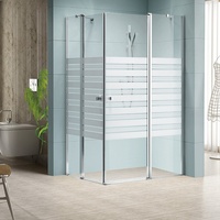 מקלחון פינתי יוקרתי (2 קבועים + 2 דלתות) לפי מידה