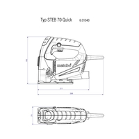 משור אנכי 570W, עומק חיתוך 70 מ