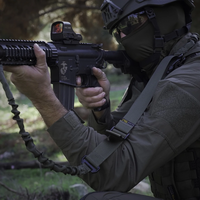 רצועה לנשק בנג'י 2 נקודות מרעום דולפין שחור/ירוק זית