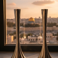 פמוטי פרינס קמור כסף טהור