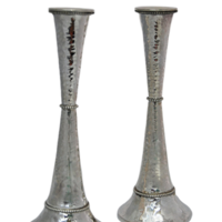 pure silver Gil hammer candlesticks 2 sizes