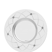Kiddush Cup Plate X Flower Pure Silver