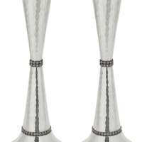 pure silver Gil hammer candlesticks 2 sizes
