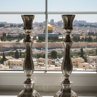 decorated Amadeo S candlesticks