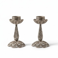 pure silver stand flower candlesticks