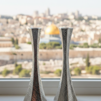 פמוטי קפרזה מרוקע כסף טהור