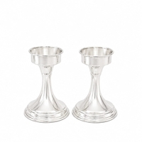 Handmade pure silver tealight candle holders