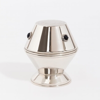 Yoni pure silver etrog box