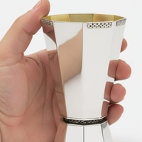 כוס קידוש דוגמא משושה כסף טהור