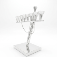 Pure silver STUB menorah