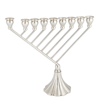 חנוכיה מעוצבת מכסף טהור 925 עבודת יד תוצרת הארץ
