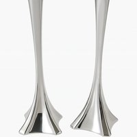 Prince pure silver concave candlesticks