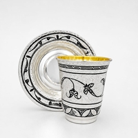 pure silver set decorated with dense artistic engraving and stamping work