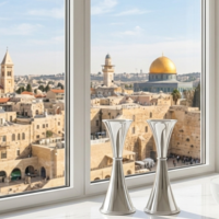 pure silver hourglass candlesticks
