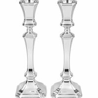 Candlesticks for Shabbat in a clean and magnificent design made of pure 925 silver, handmade