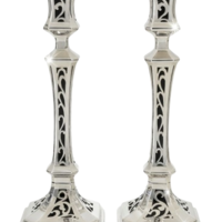 Candlesticks with a luxurious design and unique hand-sawing from pure 925 silver