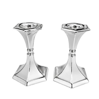 פמוטים מעוצבים בקווים גיאומטריים מכסף טהור 925 עבודת יד