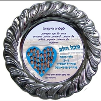 צלחת מגן הוקרהמעוטרת בצע כסף