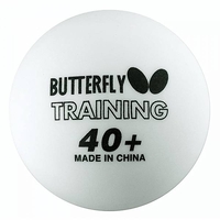 6 כדורי טניס שולחן בטרפליי מפלסטיק לאימון +Butterfly Play Live 40