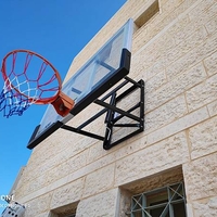 לוח סל מקצועי זכוכית מחוסמת עם הרחקה מהקיר