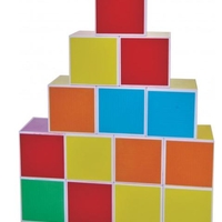 קוביות מגנט 64 חלקים צבעוני (כל קוביה 6 צבעים) (5cm)