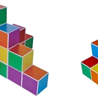 קוביות מגנט 64 חלקים צבעוני (כל קוביה 6 צבעים) (5cm)