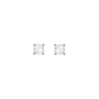 Swarovski solitaire earrings - PE STUD ROUND CZWH/RHS