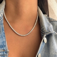 925 tennis necklace with zircons