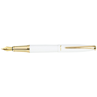 Fountain pen from the Peninsula pen series, white clip, 18k gold plating