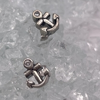 Silver anchor earrings
