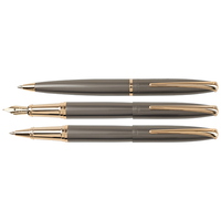 Peninsula ballpoint pen, titanium clip, 18k gold plating