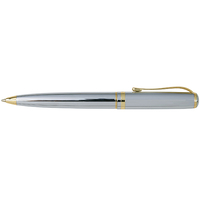 Podium ballpoint pen chrome clip gold