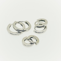 Silver hoop/helix earrings