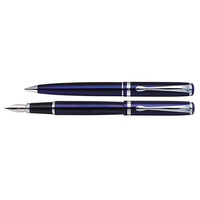 Blue Podium pen with chrome clip