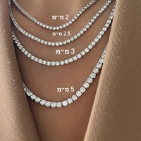 925 tennis necklace with zircons