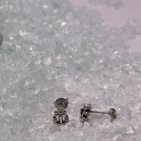 Silver anchor earrings