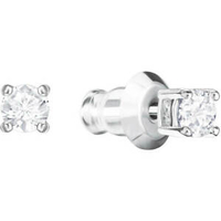 Swarovski solitaire earrings - PE STUD ROUND CZWH/RHS