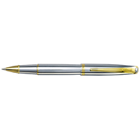 Aura pen  roller chrome clip gold