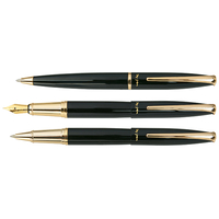 Peninsula roller pen black 18k gold plated clip