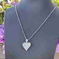 Silver heart pendant