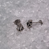 Silver anchor earrings