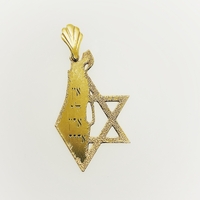 The Land of Israel pendant and half of the Star of David on the outside, silver