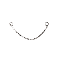 Looped chains for connecting piercing earrings 14K