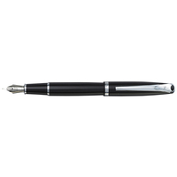 Aura fountain pen black chrome clip