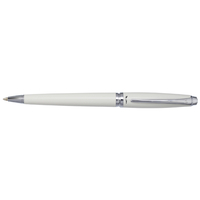 Regatta ballpoint pen, white, chrome clip