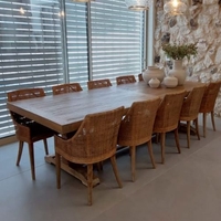 Moia שולחן אבירים מעץ מלא 240 ס