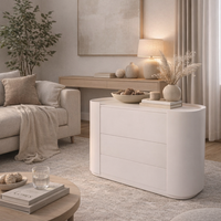 שידת אחסון מעוצבת בעיצוב מודרני עם פינות מעוגלו