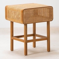 Rattan שידת צד מיטה ראטן