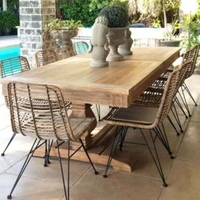 Moia שולחן אבירים מעץ מלא 200 ס