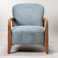 Echo כורסא מעוצבת מעץ תכלת